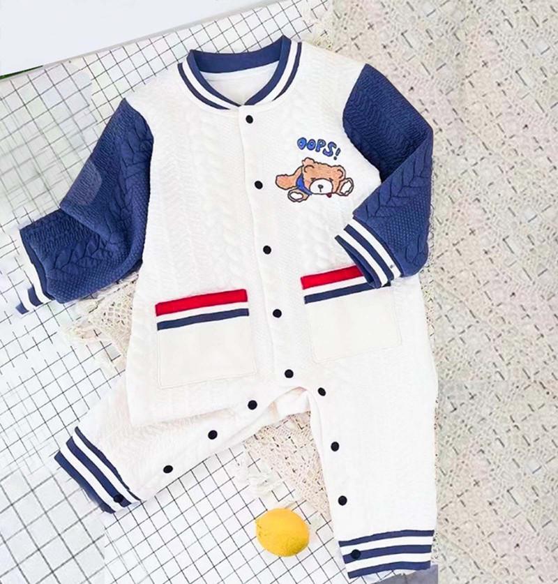 Sports Winter Wear Sweater Romper and Onesies for Newborn and Infant Baby - Blue
