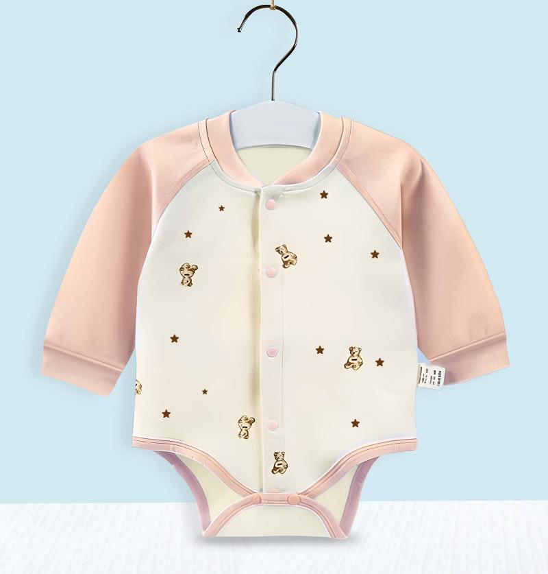 Soft Organic Cotton Onesies for Newborn and Infants - Light Pink