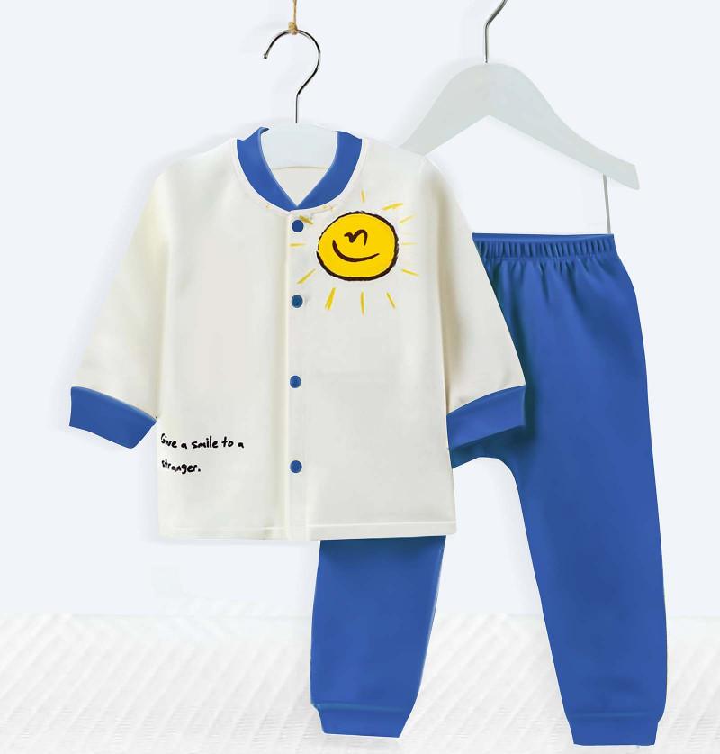 Smiley Infant Baby Dress Set of Pant and TShirt - Blue