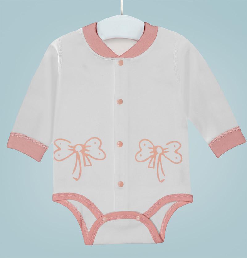 Little Baby Bow Soft Bamboo Cotton Onesies for Infants and Newborns - Pink