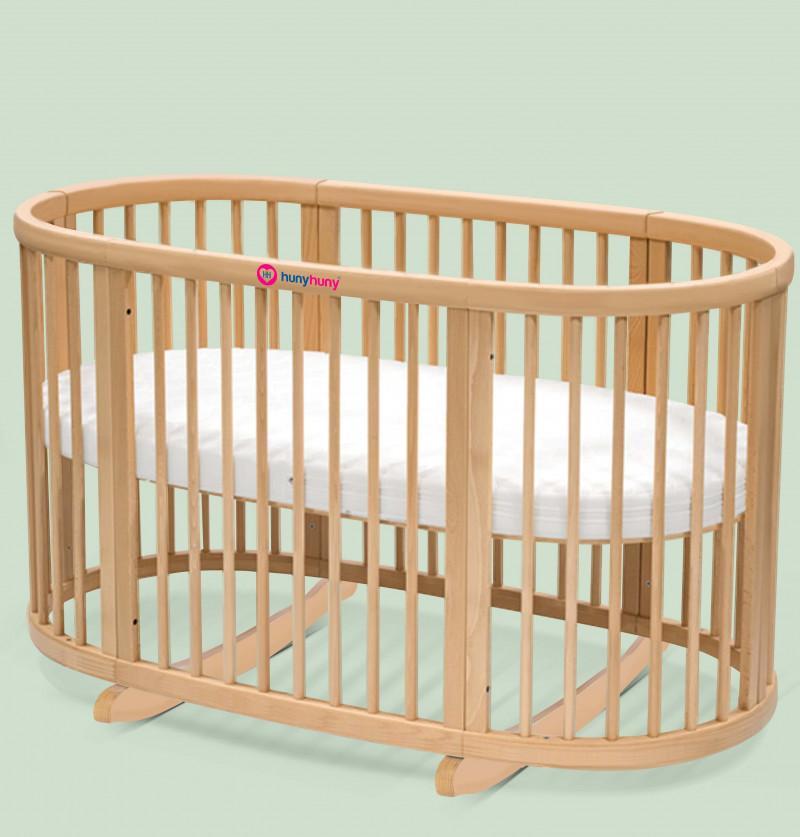 crib bed big oval in shape