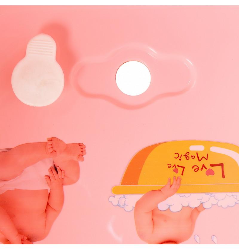 HunyHuny Large Baby Bath Tub Light Pink 0 to 24 months