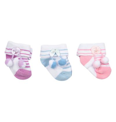Newborn Bow and puffy Design Sock Shoes