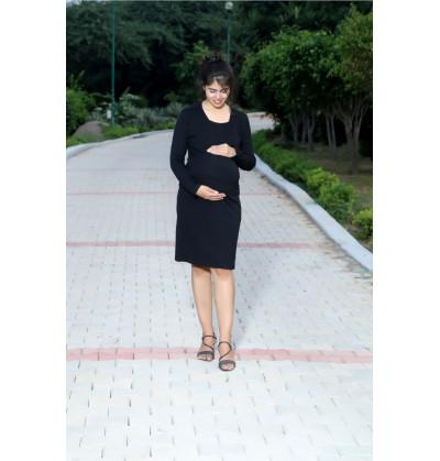 Black Graceful Maternity Dress