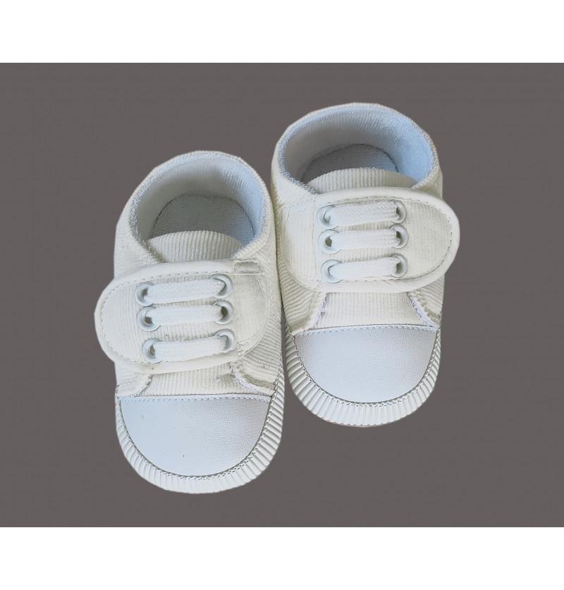 HunyHuny Hypnotic Off-White Canvas Shoes for Infants