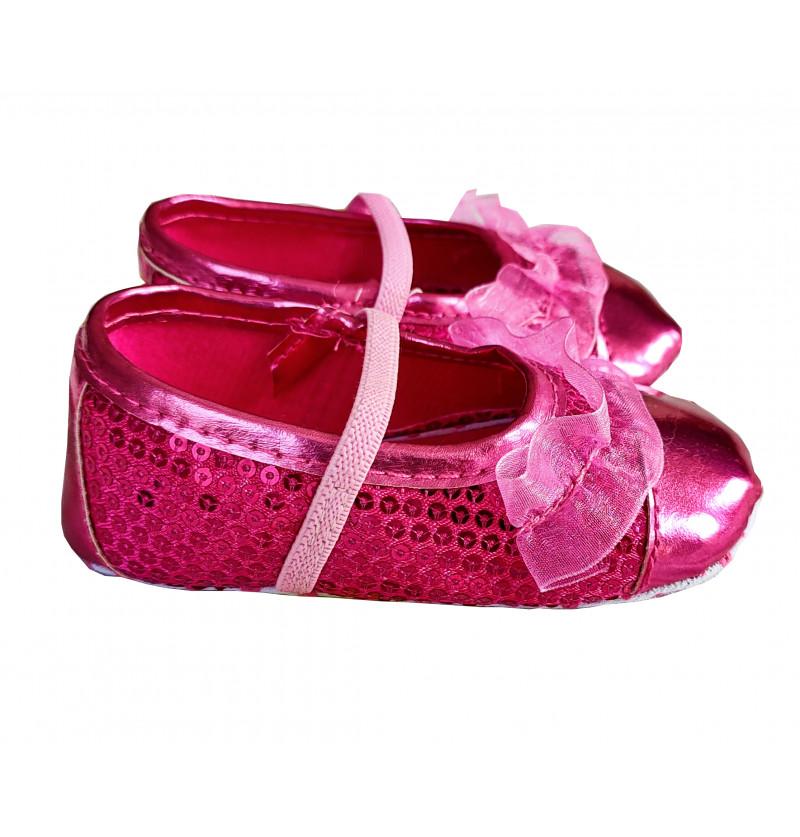 Pink Shoes with beautiful ribbon for Infants | Shoes for Infants