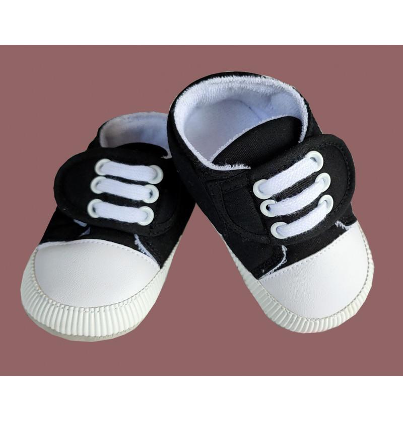 HunyHuny Cool Black and White Shoes for Infants
