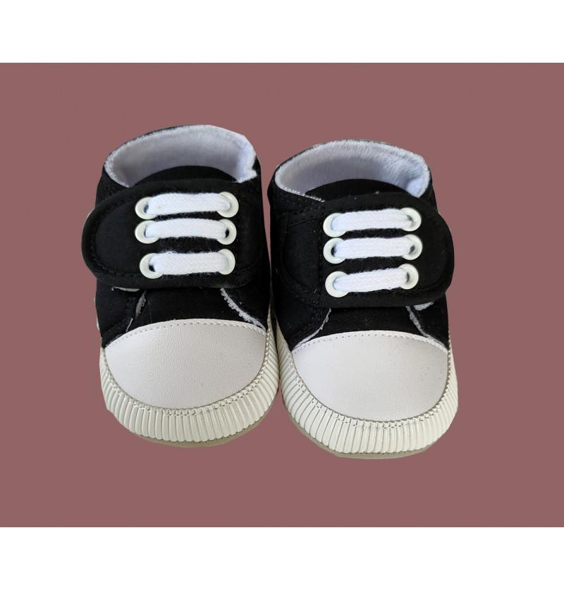 HunyHuny Cool Black and White Shoes for Infants