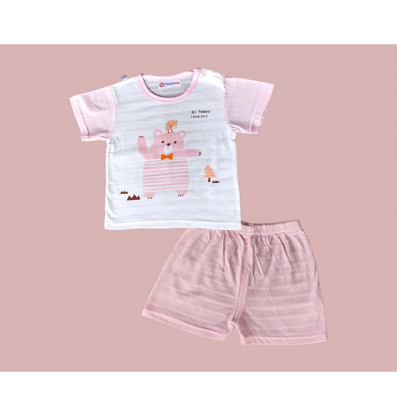Juliana Dusky Pink Knitted Baby Girls Jam Pants Set  Baby Boutique