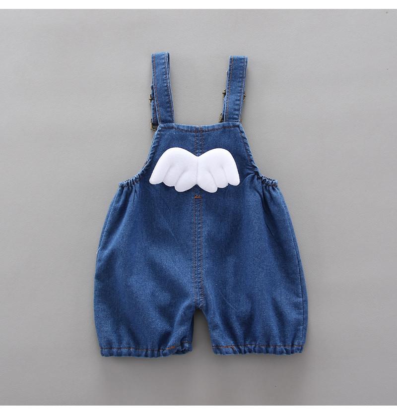Toddler Unisex Dungaree Pant and Top Dress Multicolor and Denim