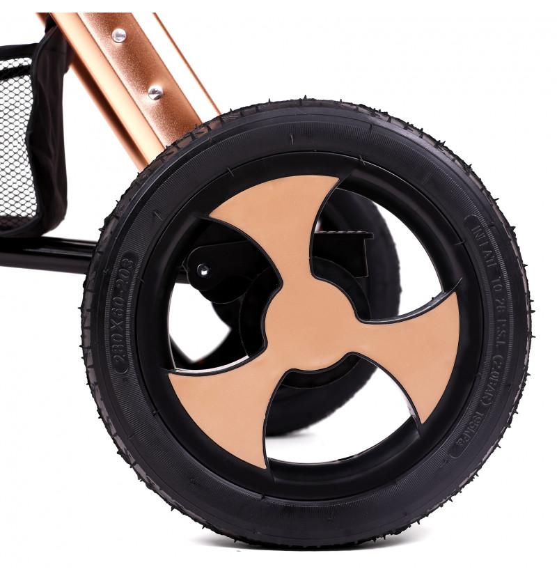 twins pram big rubber wheels for jerk free ride