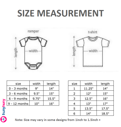 Baby Size Chart Clothes by Age or Height for Boys  Girls