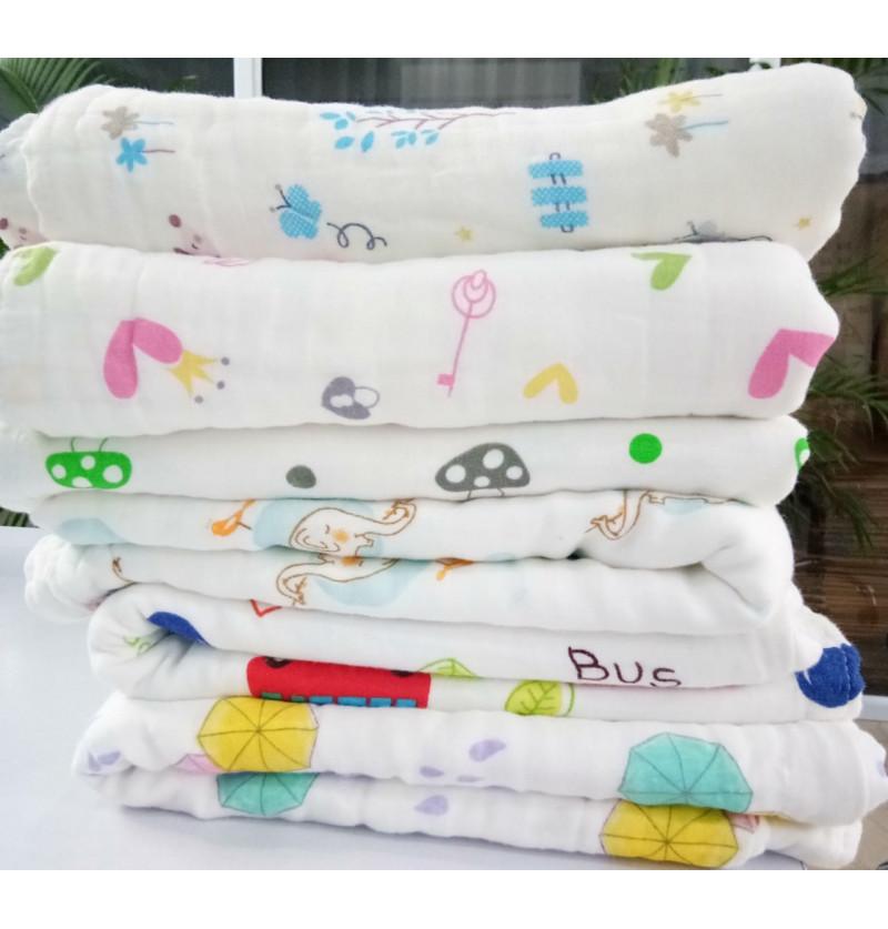 Printed Muslin Baby Cot Sheet and Crib Cover - Large