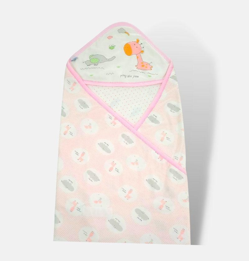 Premium Baby Blanket Hooded Super Soft Blanket Hooded Swaddle Blanket