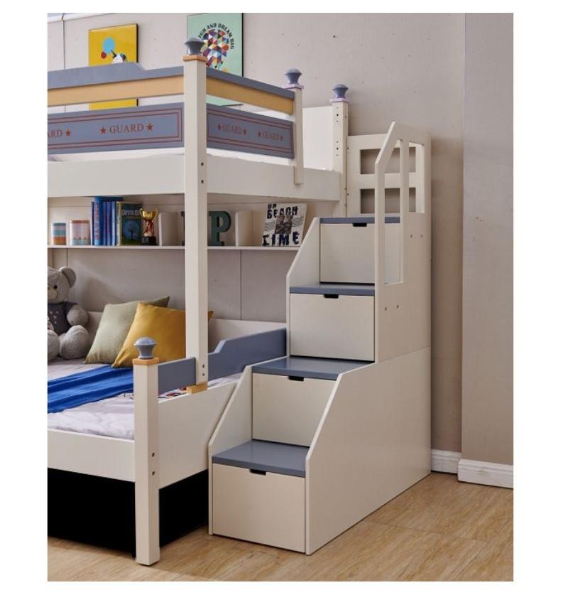 Twin Bunk Bed For Kids With Steps, Wooden Bunk Beds With Storage Stairs