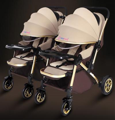 twins stroller easily detachable and comes with food tray