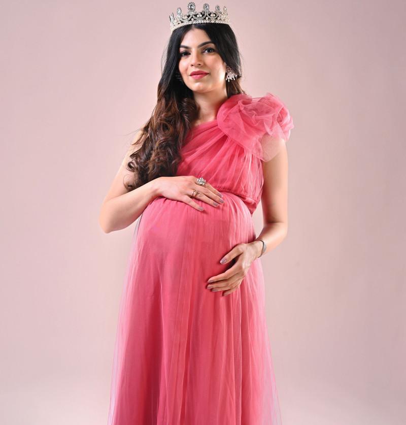 Maternity Dress | Pregnancy Gown | Maternity Wear For Women - Spanish Crimson