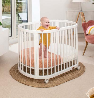 crib store near me has 3 level of height adjustment to use as playpen and keep baby safe inside