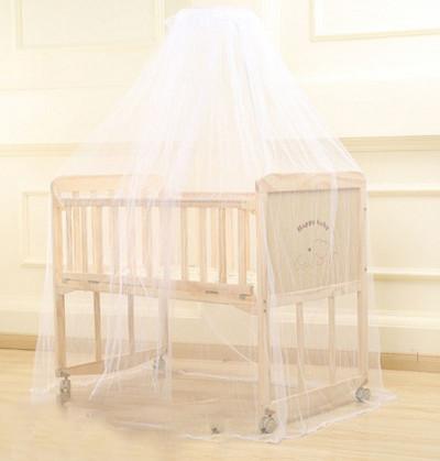 crib bed with full coverage mosquito net