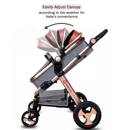 double stroller easy to adjust canopy for all weather protection