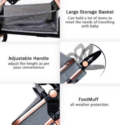 Stroller_with_large_storage_basket_adjustable_handle_and_footmuff