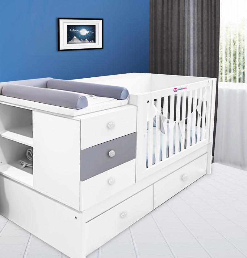 newborn bed with huge storage and extension in future