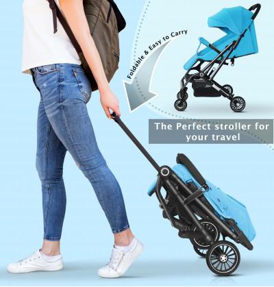 foldable stroller easy to pull like trolley bag