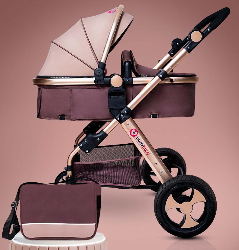 baby strollers khakhee and rose gold stroller frame