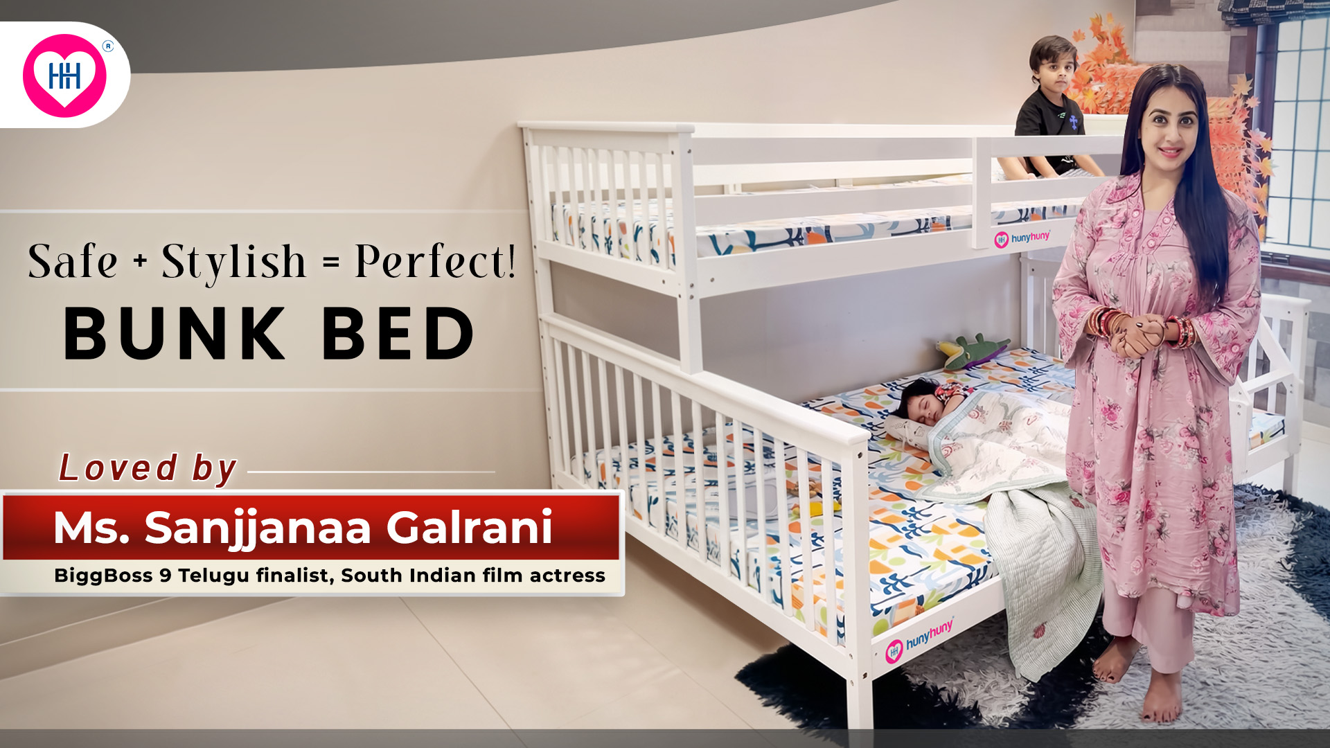 Sanjjana Galrani’s Parenting Journey with HunyHuny | Cot to Bunk Bed